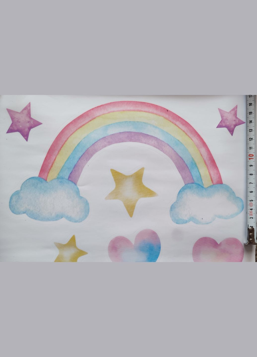 Вінілові наклейки Два єдинороги Веселка (лист 60 х 60 см) Б202-10 BRUP (303932707)