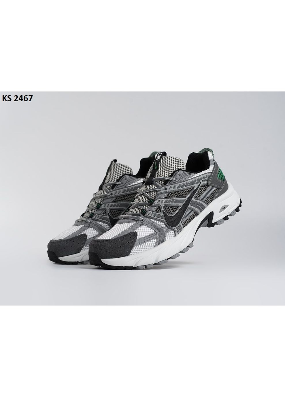 Серые демисезонные кроссовки мужские nike v2k run gray найк в2к рантекк No Brand