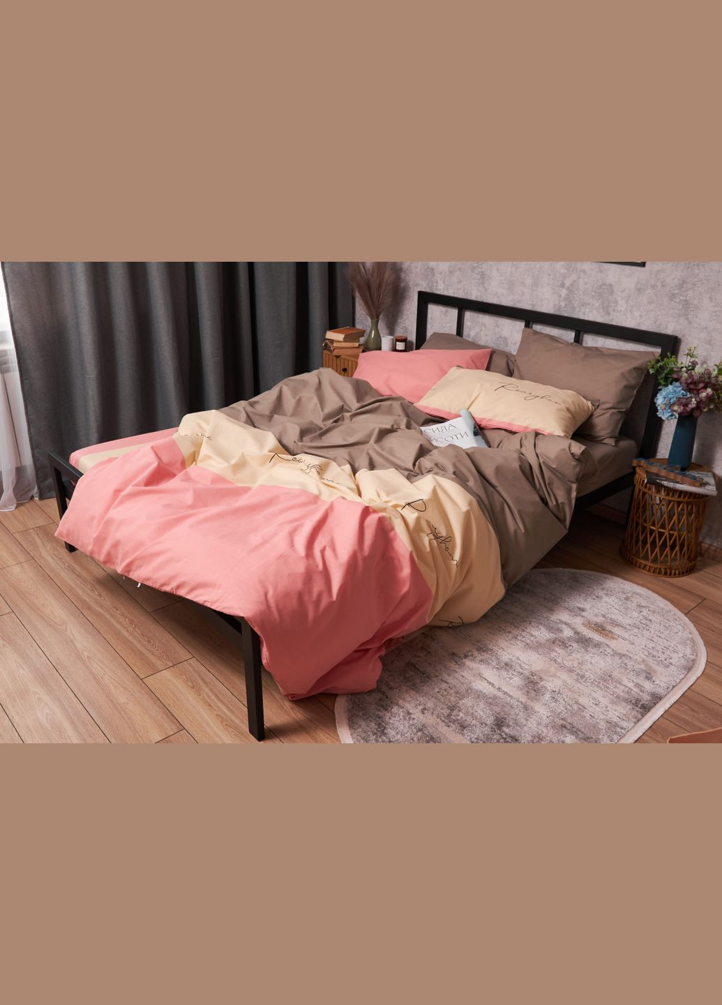 Комплект постільної білизни Бязь Gold Люкс сімейний 143х210х2 наволочки 4х70х70 (MS-820003354) Moon&Star Honeydew (288044074)