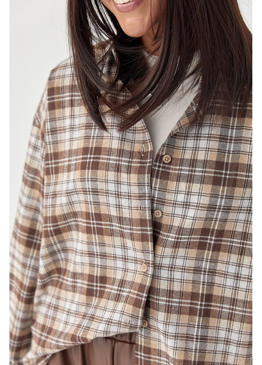 Коричневая рубашка Lurex