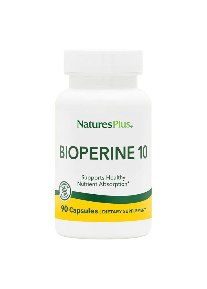 Натуральная добавка Bioperine 10 mg, 90 капсул Natures Plus (334891033)