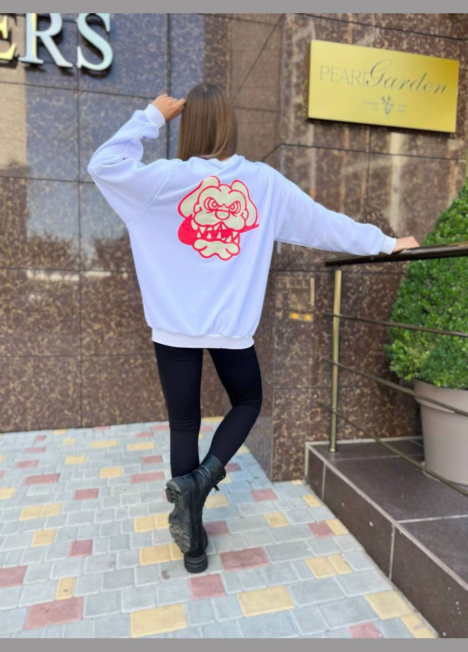 Білий жіночий світшот малюнок без декору (316515595)