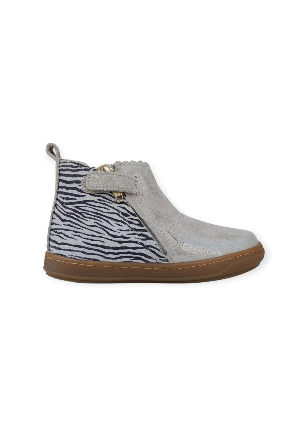 Серебристые праздничные, повседневные осенние кожаные ботинки Shoo Pom