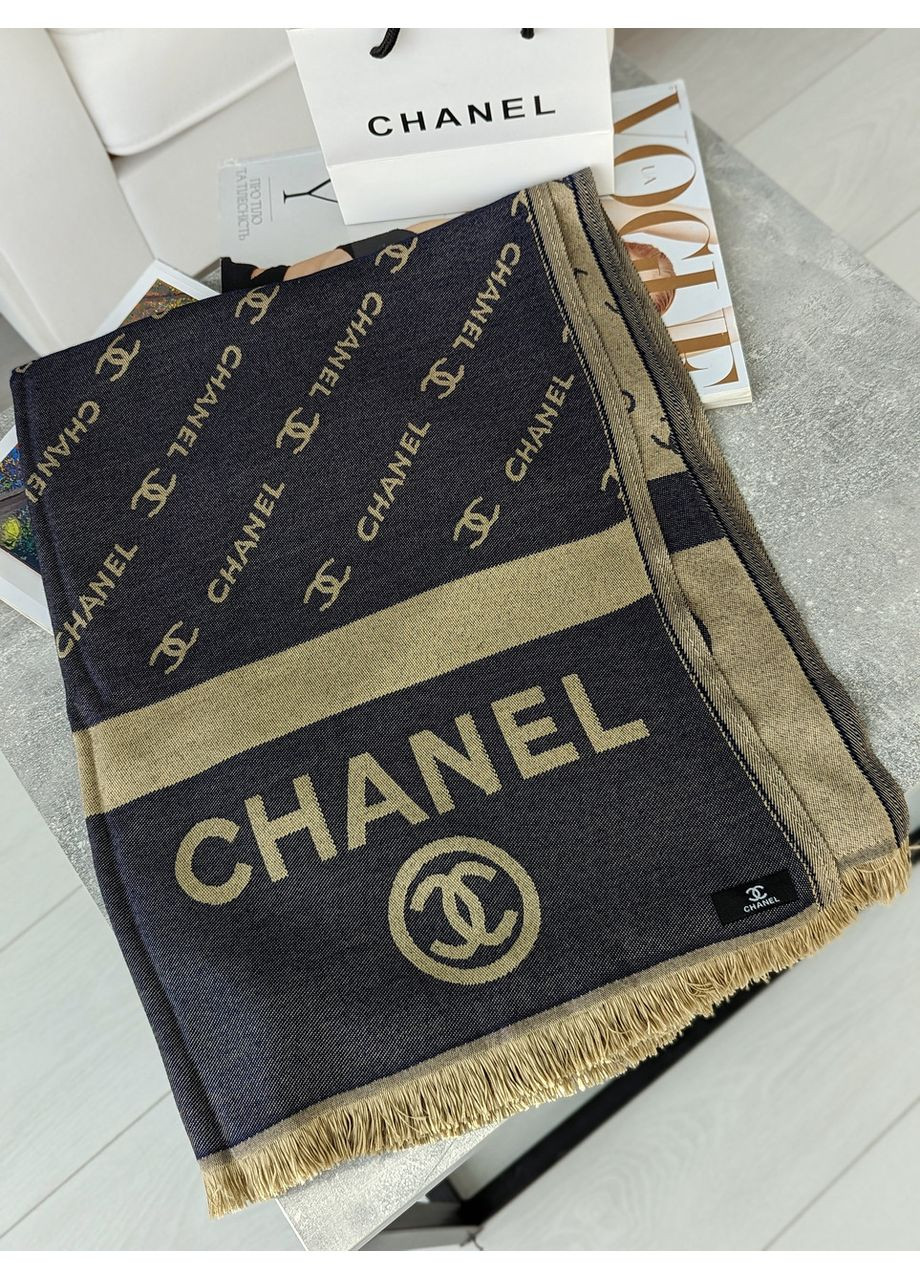 Палантин, Хустка Жіночий Шарф двосторонній бежево-синій No Brand (369935529)