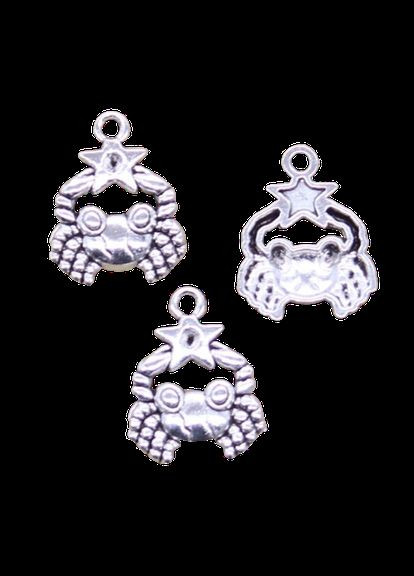 Подвеска Кулон знак зодиака рак античное серебро 23 мм x 17 мм Finding (316249093)