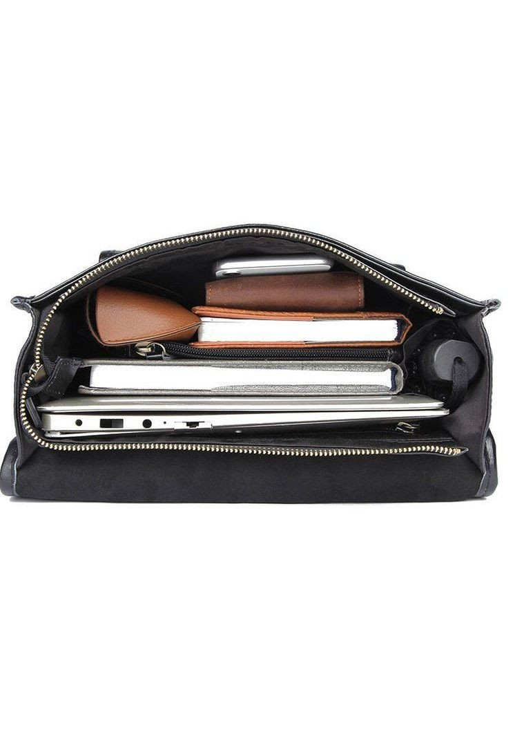 Кожаный рюкзак Vintage с карманами для мужчин и женщин черный (sku_14967) No Brand (329860400)