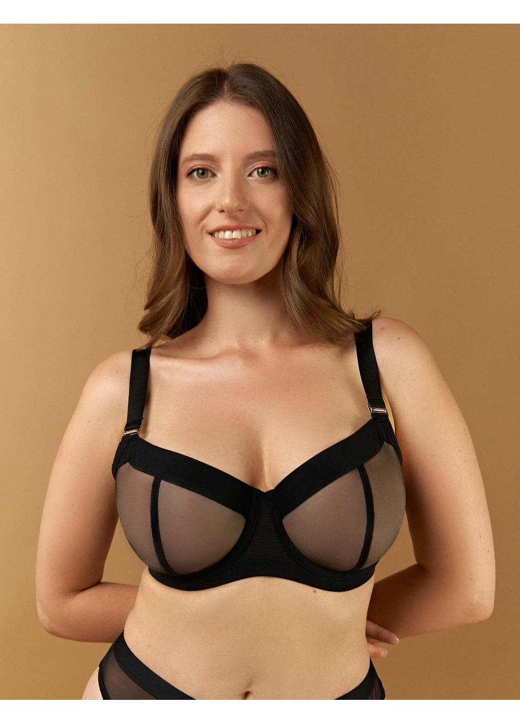 Чёрный балконет бюстгальтер балконет slz27901105 черный Brabrabra с косточками