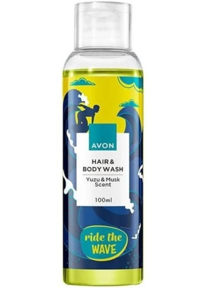 Шампунь-гель для душа для мужчин 'На гребне волны' - Ride Wave Hair & Body Wash 100ml Avon (280916585)