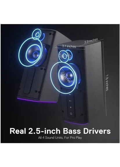 Акустична система Connie GS814 RGB Bluetooth Black (71987) Redragon (390924084)