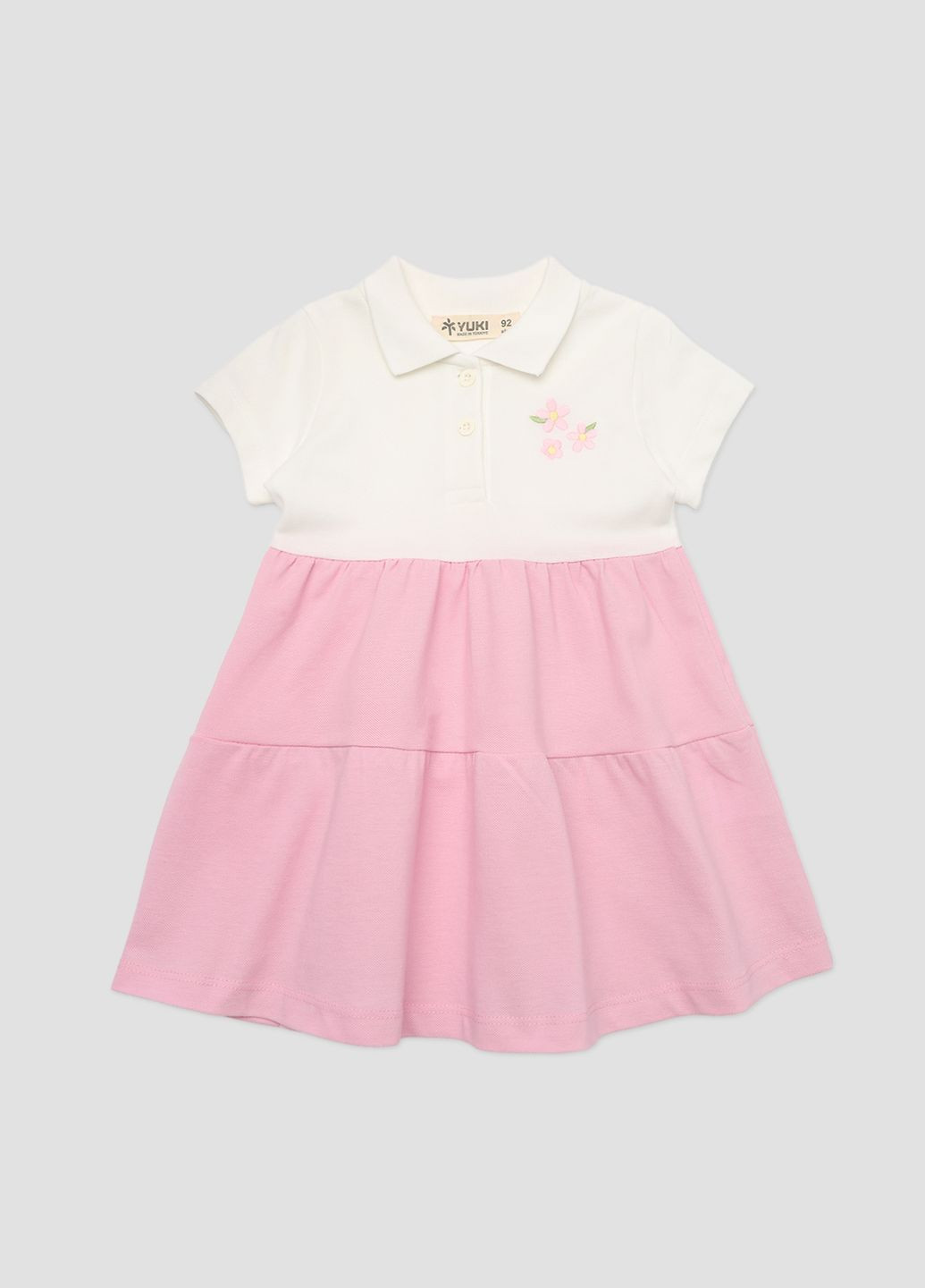 Розовое платье для девочки цвет розовый цб-00276056 Yuki (329296193)
