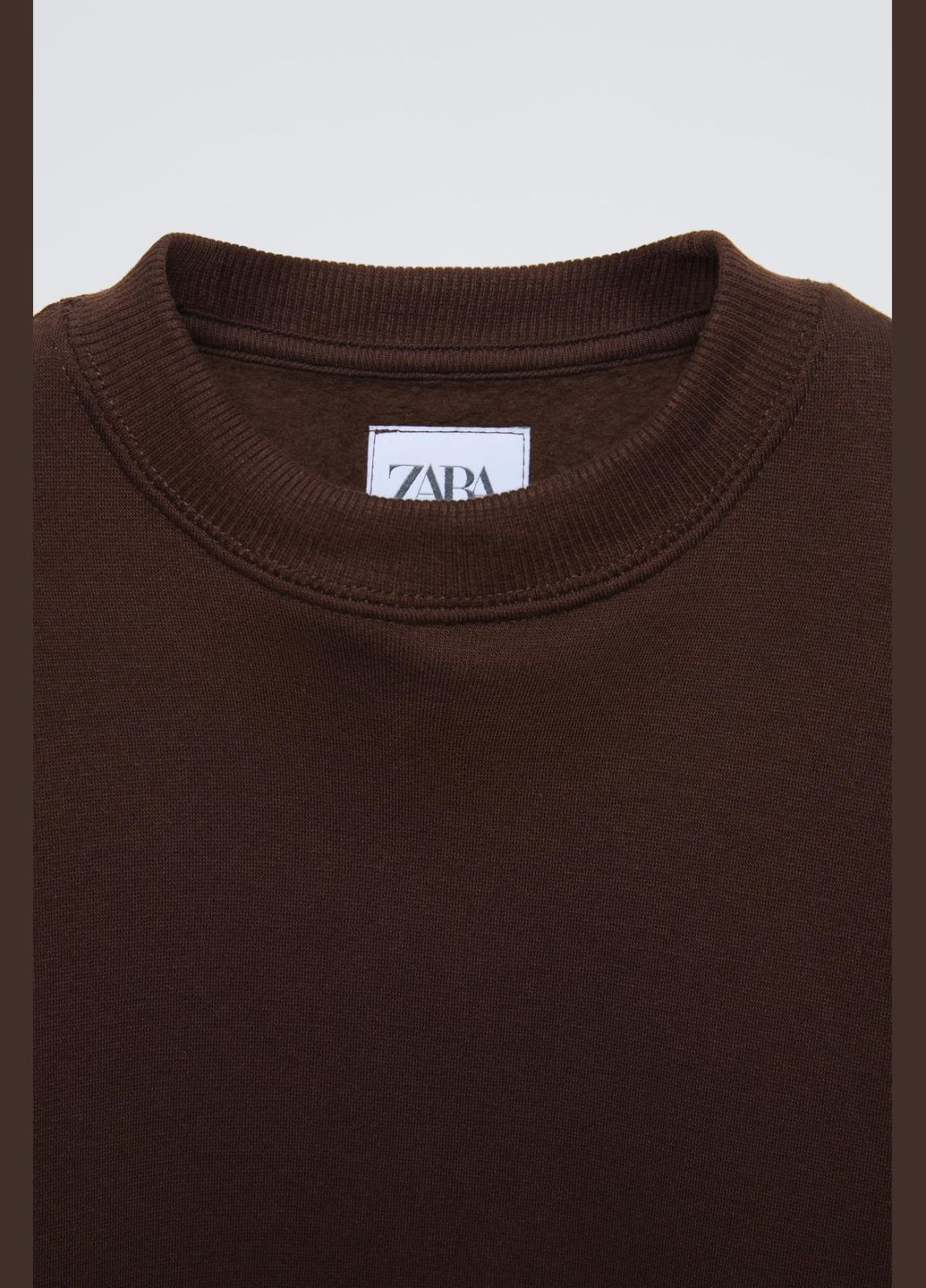 Коричневый стильный свитшот Zara (332984162)