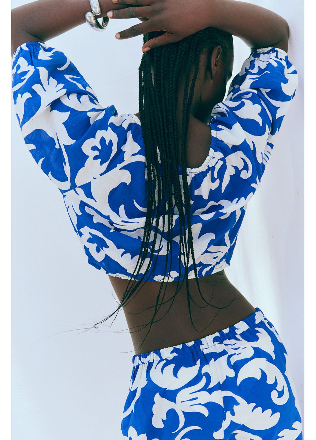 Разноцветная кэжуал однотонная юбка миди из вискозы H&M