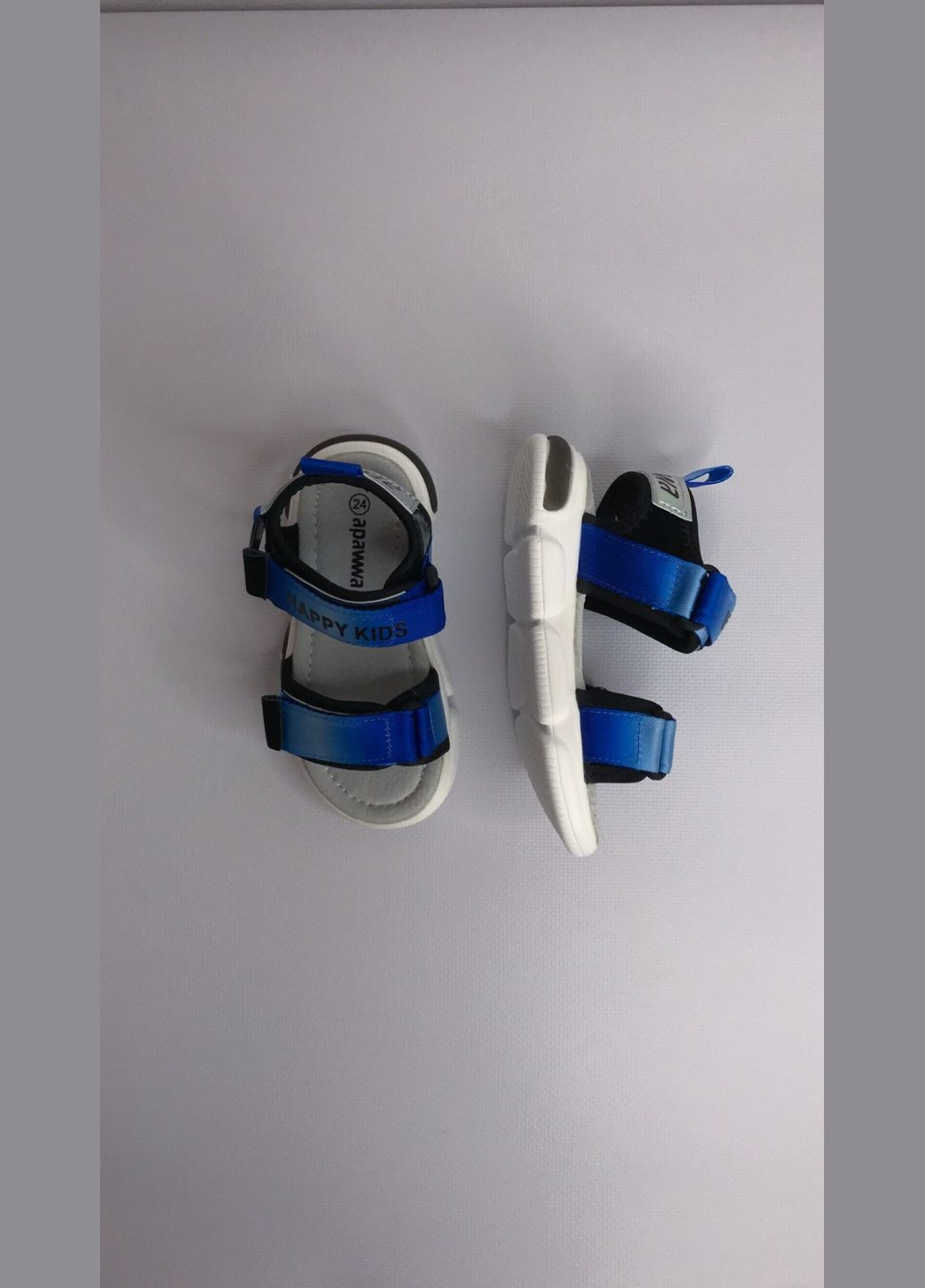 Синие детские сандалии с подсветкой 21 г 14,3 см синий артикул б319 Apawwa