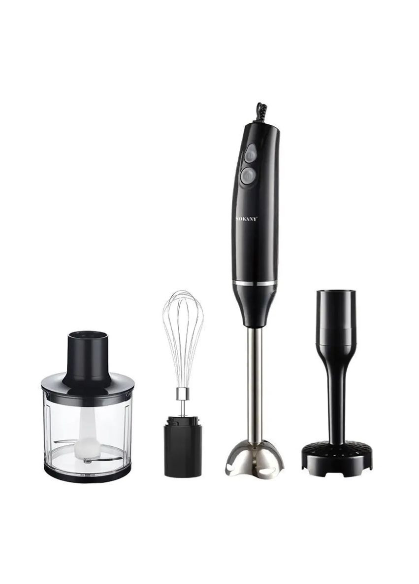 Блендер погружной ручной SK-DD-1812 с 3 насадками, черный Sokany (328456812)