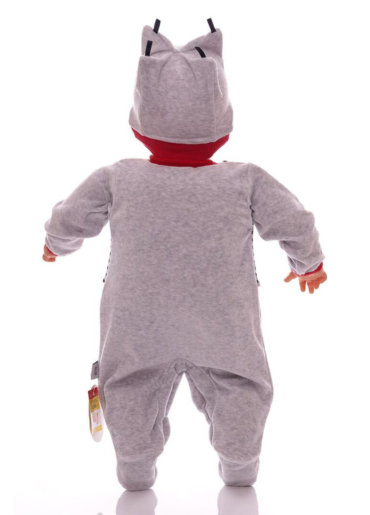 Чоловічок для хлопчика велюровий з жилетом сірий 50 см (26521) BABYKROHA (354301021)