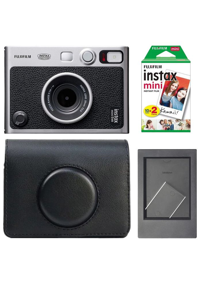 Набор камера мгновенной печати Instax Mini Evo Hybrid + чехол + фотопленка 10 шт + фоторамка Fujifilm (365721334)