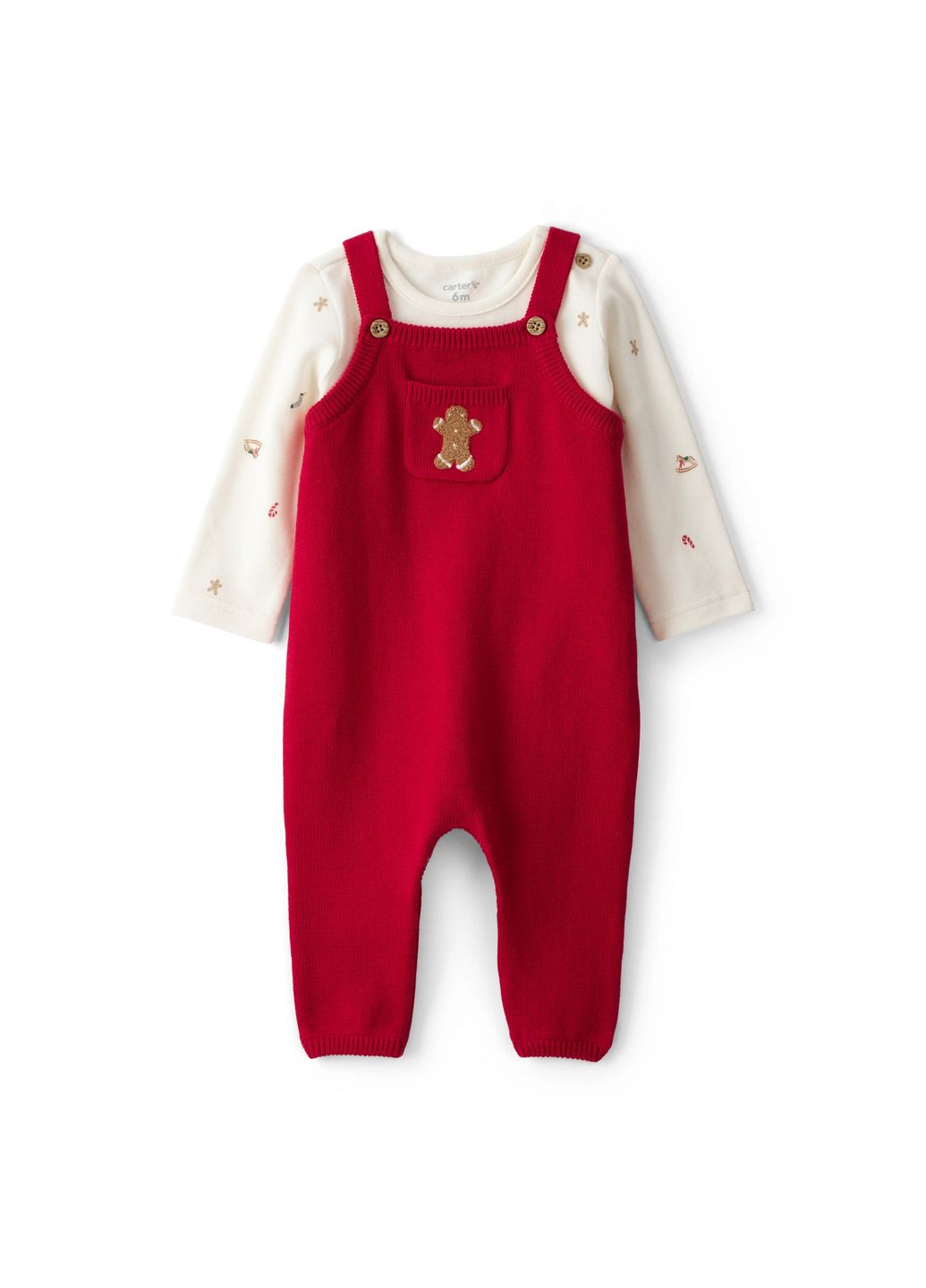 Червоний зимній комплект 2в1 кофта, комбінезон для хлопчика 72-76 см (1t558710_12m) Carter's