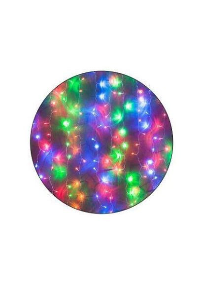 Гірлянда-штора "бахрома", кольорова, 2,5х0,8 м, 120 діодів / LED No Brand (342415679)