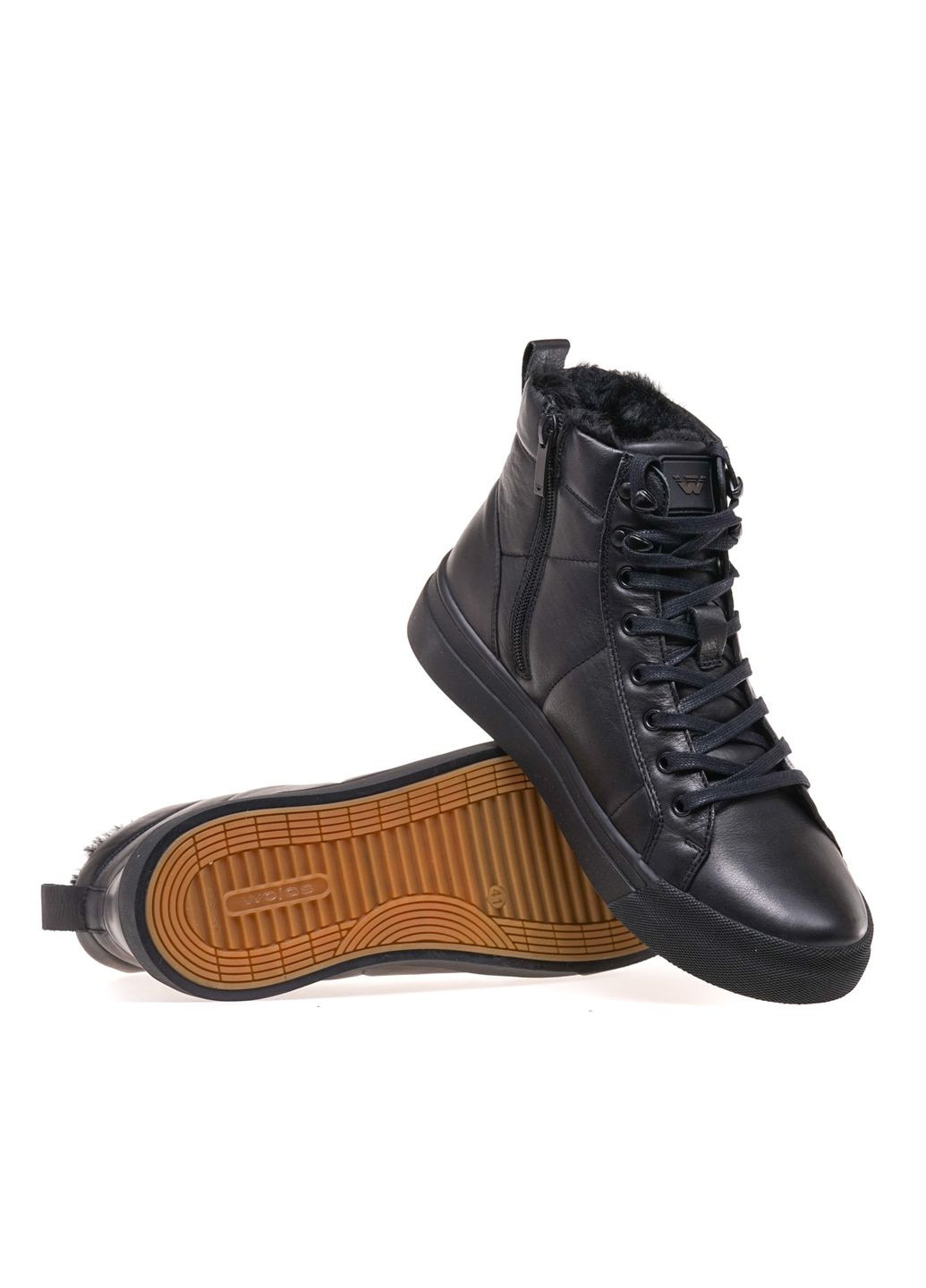 Черные зимние ботинки комфорт 2409651 Wojas