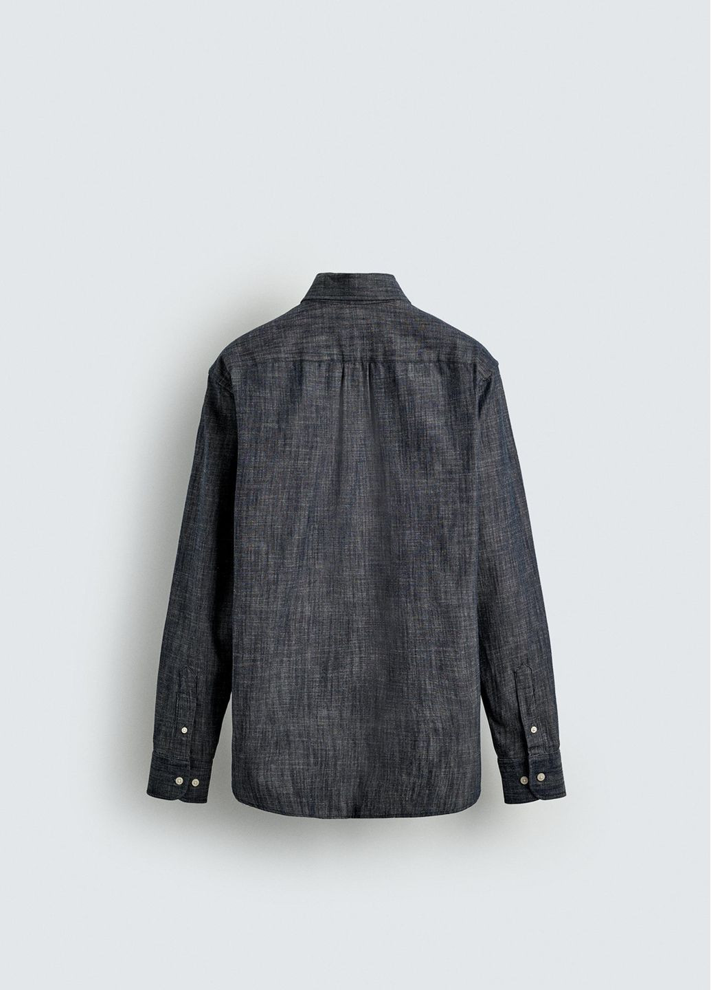 Индиго рубашка однотонная Zara