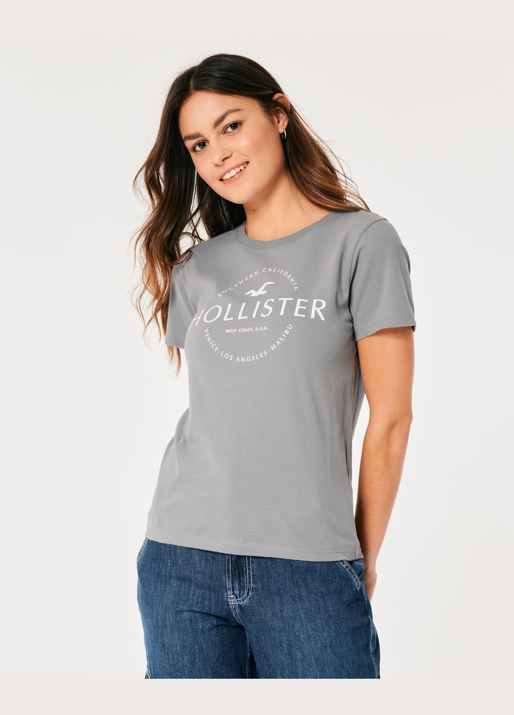 Сіра літня футболка hc9820w Hollister