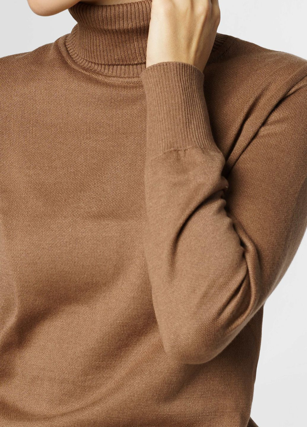 Коричневый зимний свитер женский коричневый Arber Roll-neck WW4 WTR-151