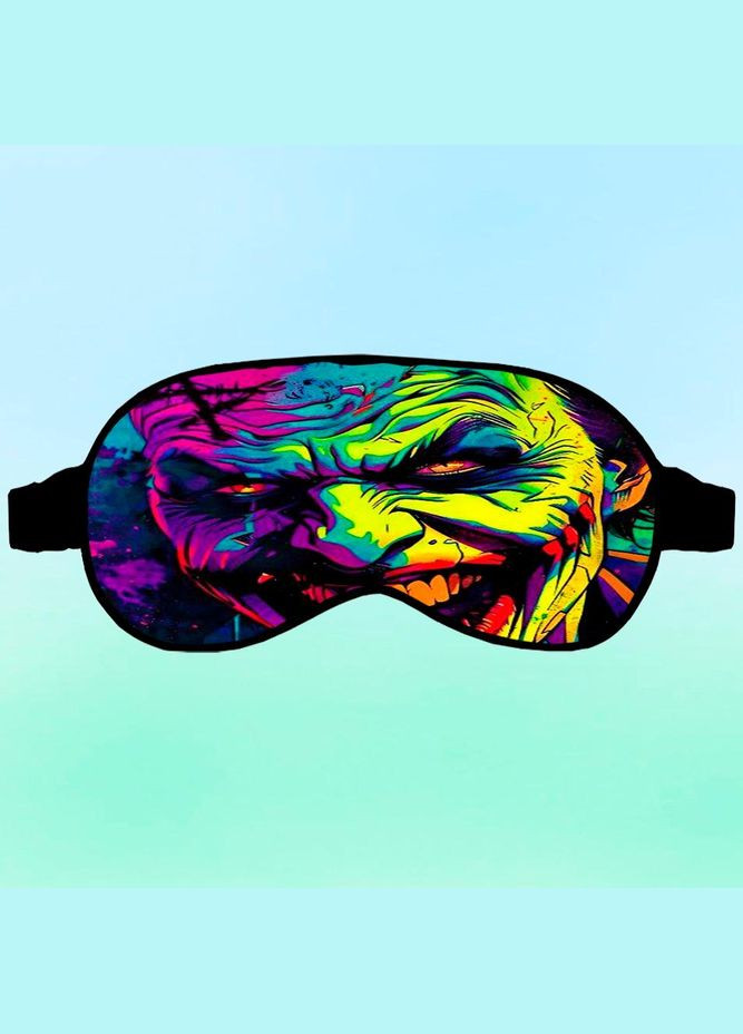 Маска для сна джокер Черная с принтом No Brand (315045698)