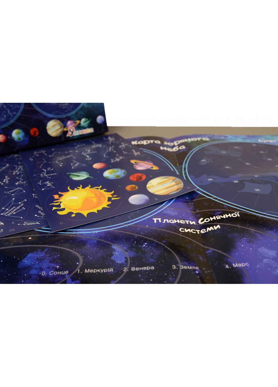 Игра с многоразовыми наклейками Карта звездного неба обучающая игра для детей от 5 лет развивающая игра для общего развития УМНЯШКА (368757551)
