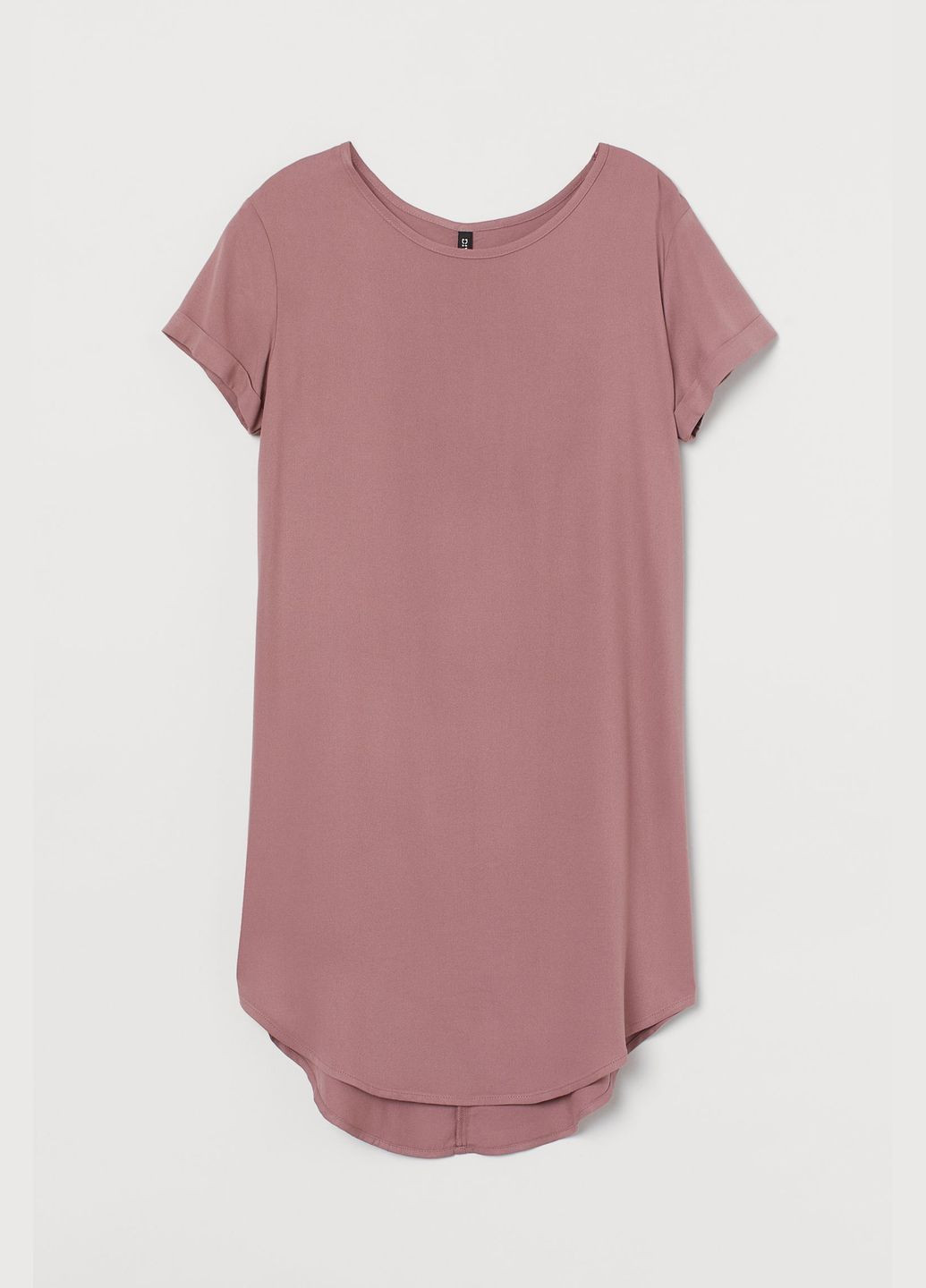 Пудрова сукня-футболка H&M однотонна