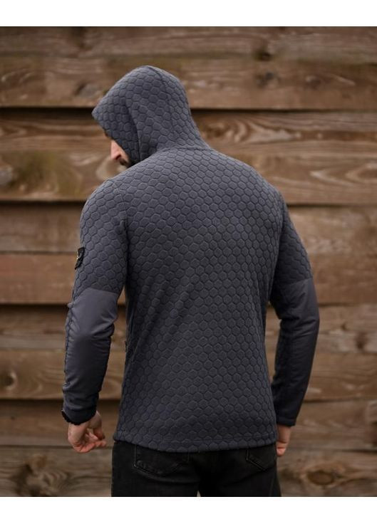 Демісезонна чоловіча флісовка Stone Island сіра Freedom (370604033)