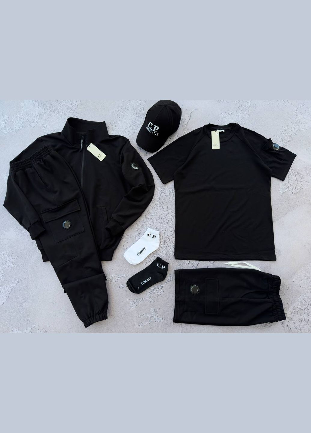 Набор (кофта-штаны-футболка-шорты-кепка- 2 пары носков!) No Brand (326379349)