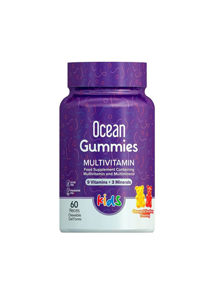 Комплекс для здоров'я дітей Ocean Gummies MultiVitamin, 60 желейок Orzax (322294917)