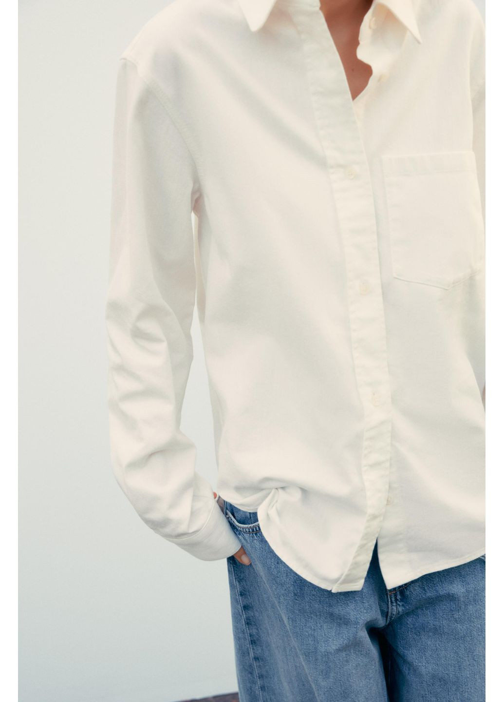 Джинсова сорочка з кишенею Zara (354816920)