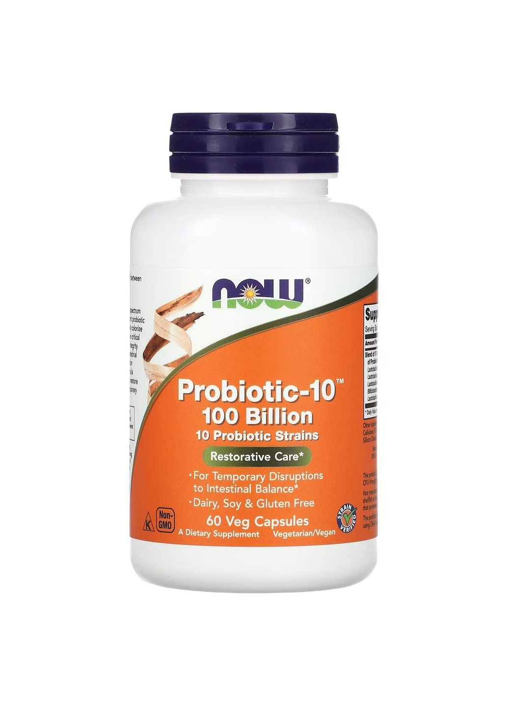 Смесь Пробиотиков Probiotic-10™ 100 Billion - 30 вег.капсул Now Foods (293152528)