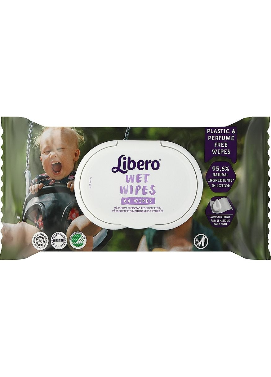 Влажные салфетки Wet Wipes, 64 шт. Wet Wipes Easy Change 64шт (1188020-27060712) Libero (368659865)
