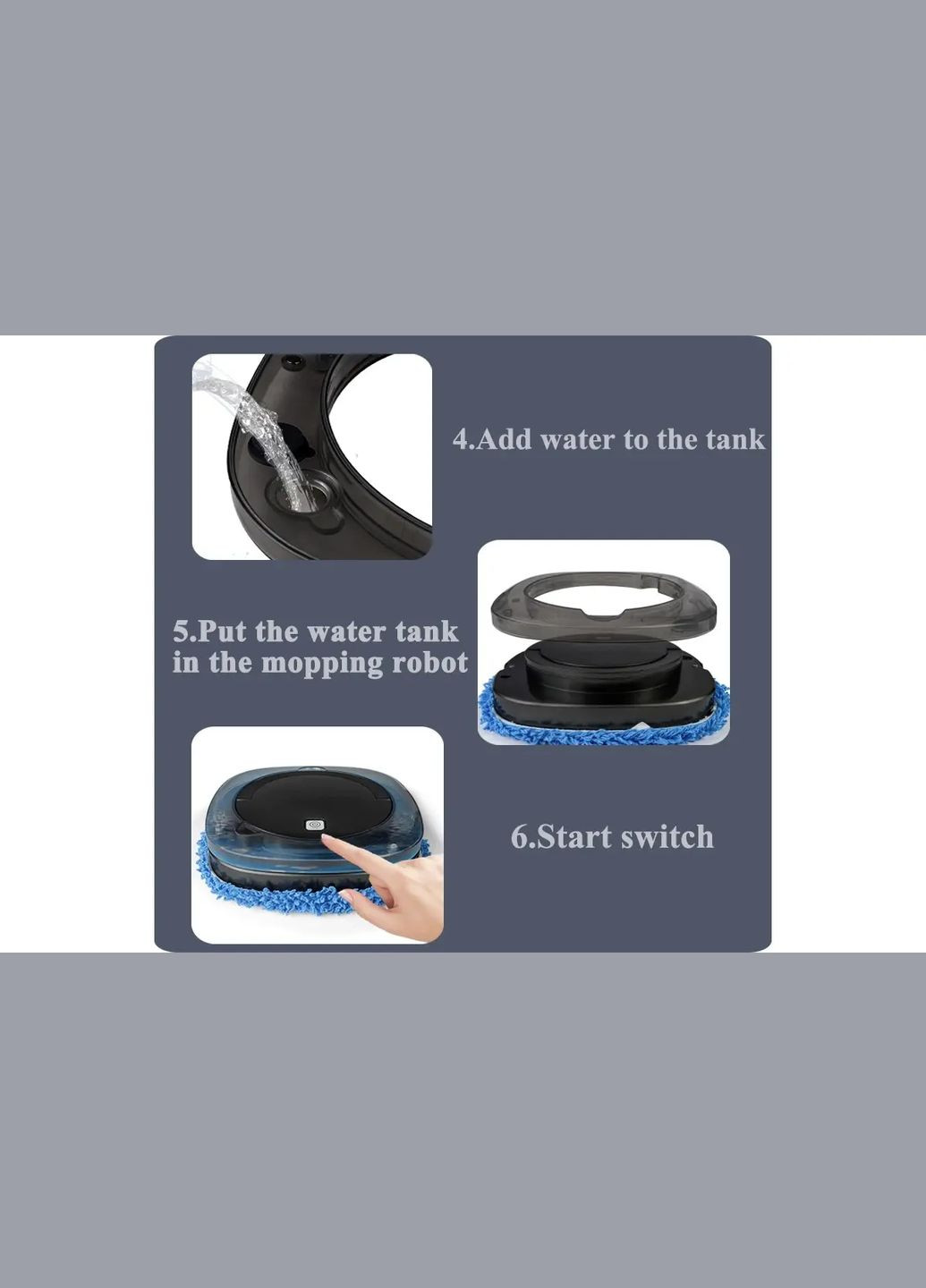 Моющий робот-пылесос INTELEGENT AUTOMATIC BRUSH MOPPER (22*22*6 см) Робот-пылесос для большого дома Grand (370977276)