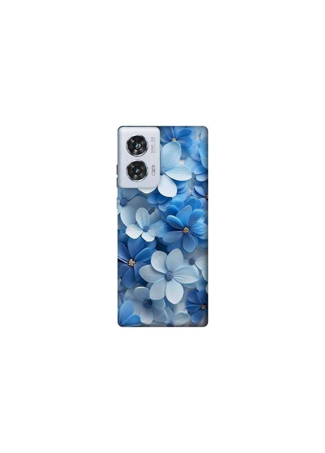 Чехол на Motorola Edge 50 Fusion Синие цветы Frontalka (351381689)