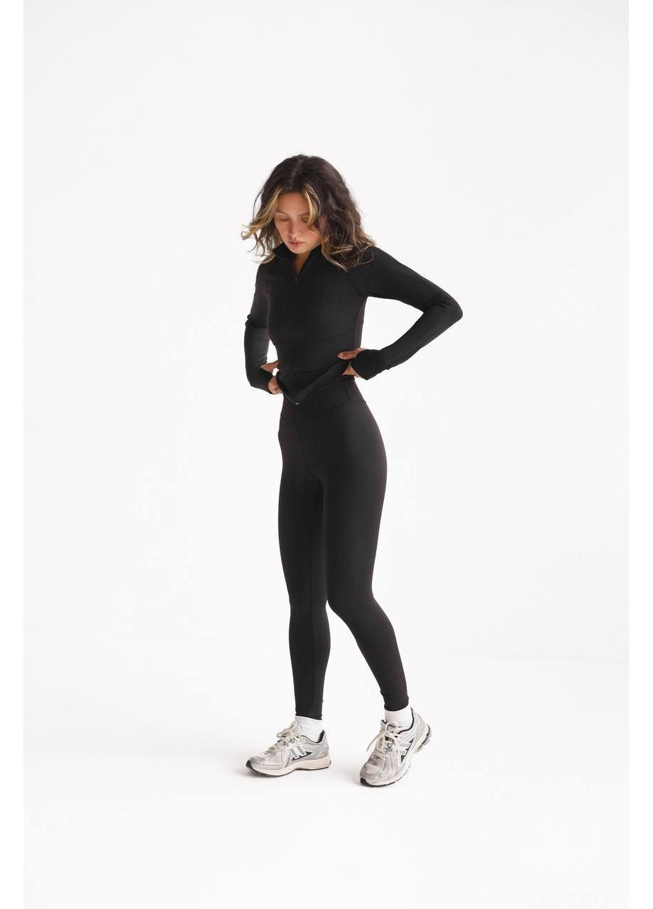 Лосины — черный/беж/молочный | ЗАМЕРЫ В ОПИСАНИИ GD/GL Модний простір (369378423)