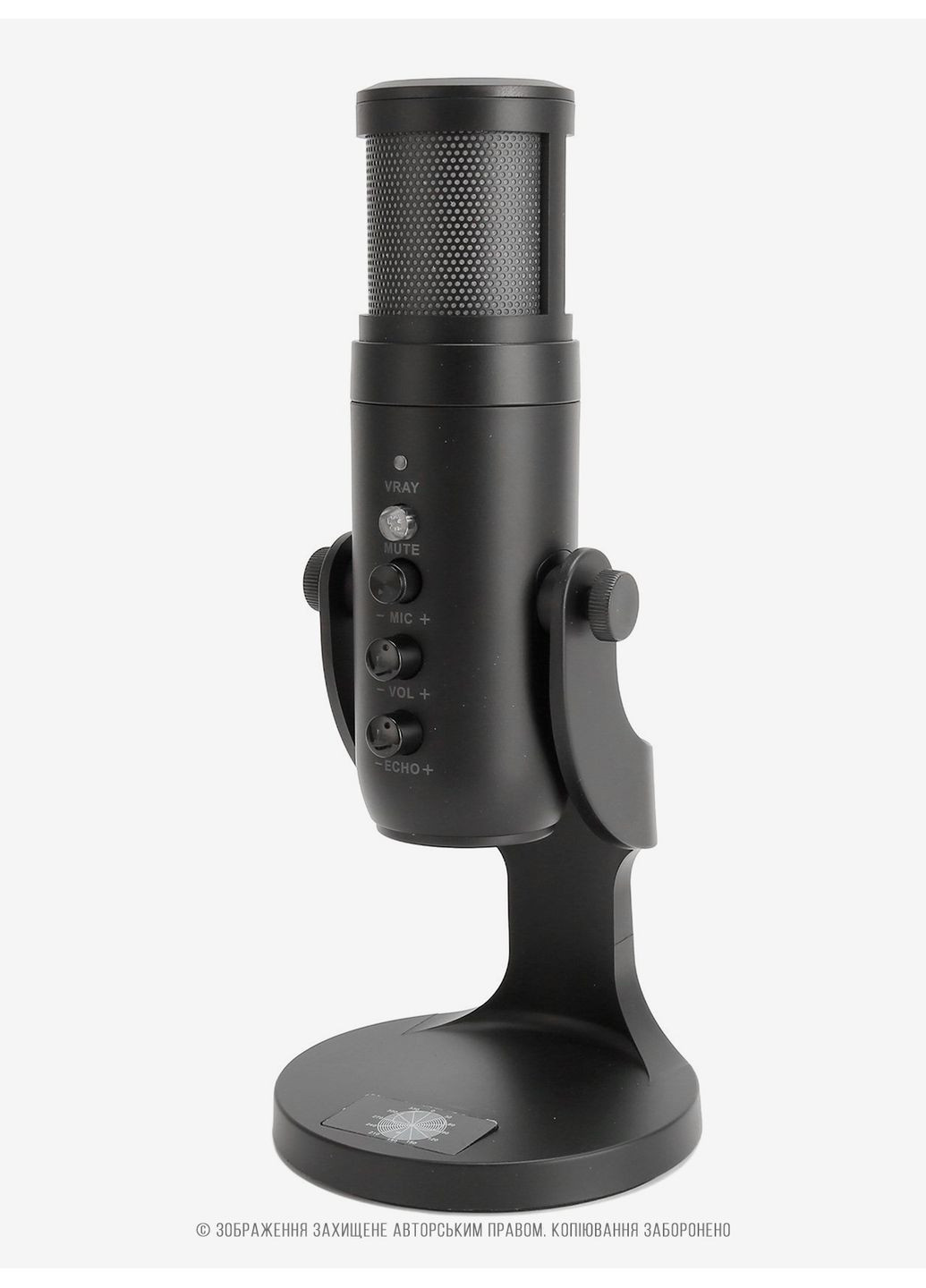 Мікрофон для комп'ютера студійний ігровий для стримерів блогерів конденсаторний з підсвічуванням USB MU900 73763 OnePro (367837687)
