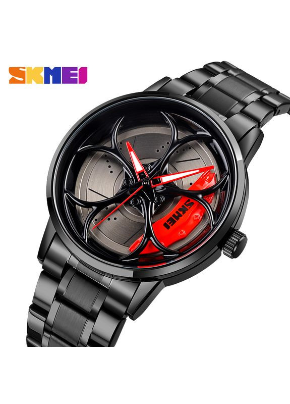 Часы 1990B черные кварцевые мужские с люминесцентной подсветкой для времени и даты ProDobro (367265113)