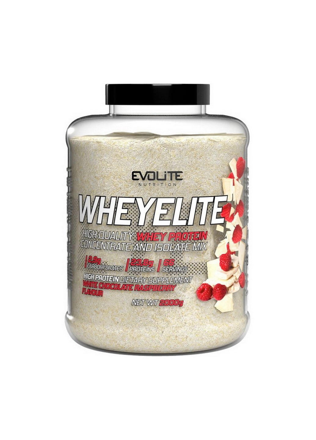 Протеин Whey Elite, 2 кг Белый шоколад-малина Evolite Nutrition (293477847)