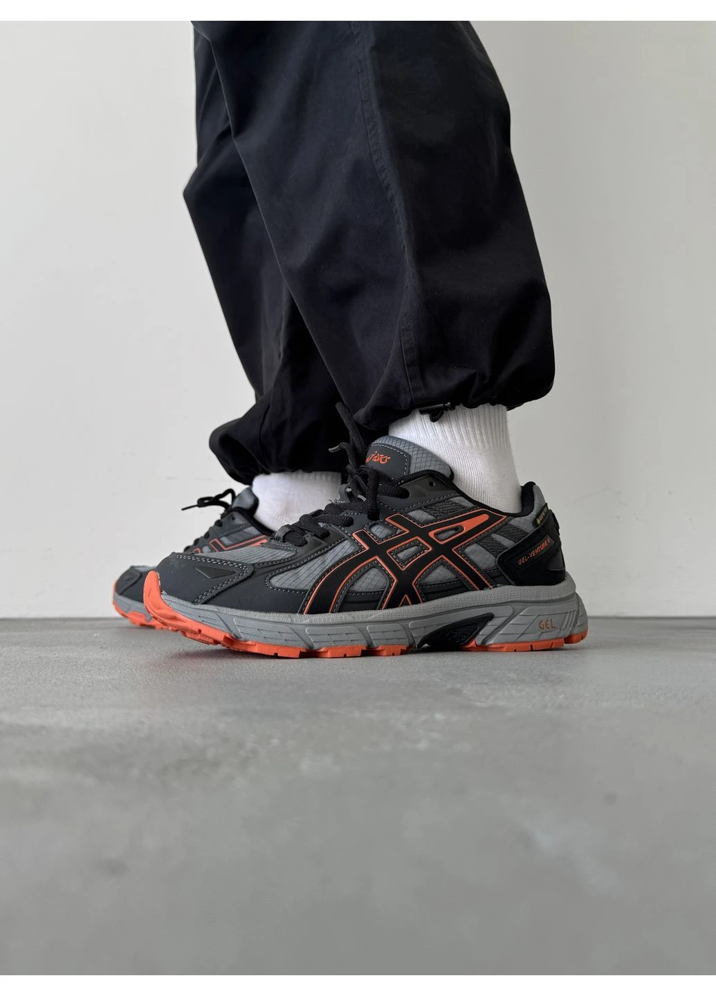КРОСІВКИ ЖІНОЧІ ASICS GEL-VENTURE 6 GREY/ORANGE GORE-TEX АСІКС ГЕЛЬ ВЕНТУРА СІРІ No Brand сірі демісезони (390381981)