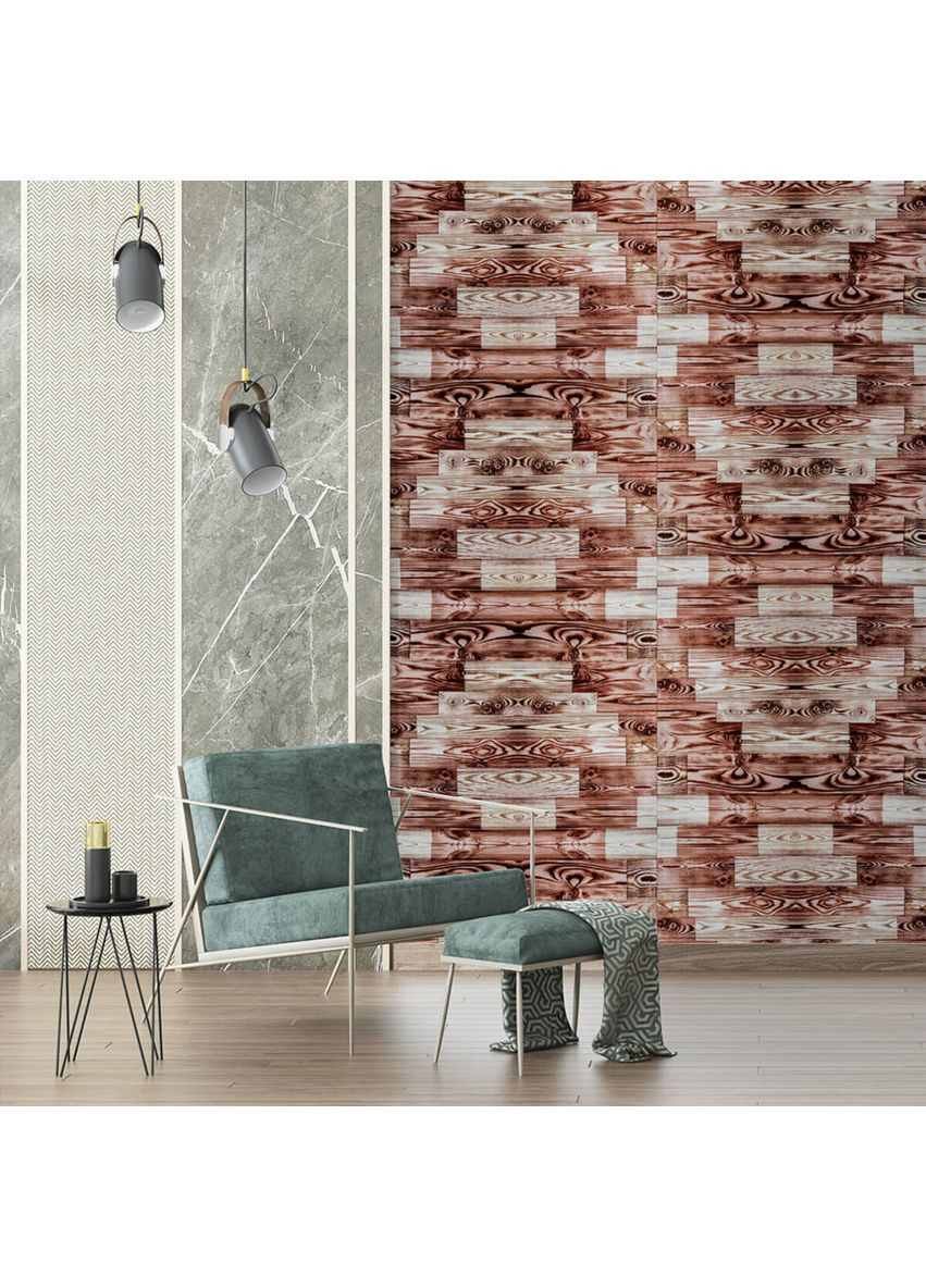 Панель стінова 700х700х3мм Червоне дерево SW-00001896 Sticker Wall (370441077)