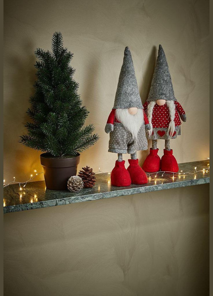 Мягкая новогодняя рождественская игрушка скандинавский Эльф Гном Мальчик No Brand (306554660)