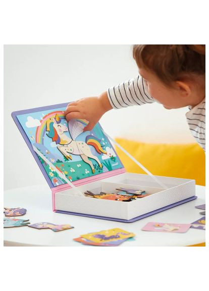Розвиваюча іграшка (J02584) Janod Магнітна книга Єдиноріжки (366490662)