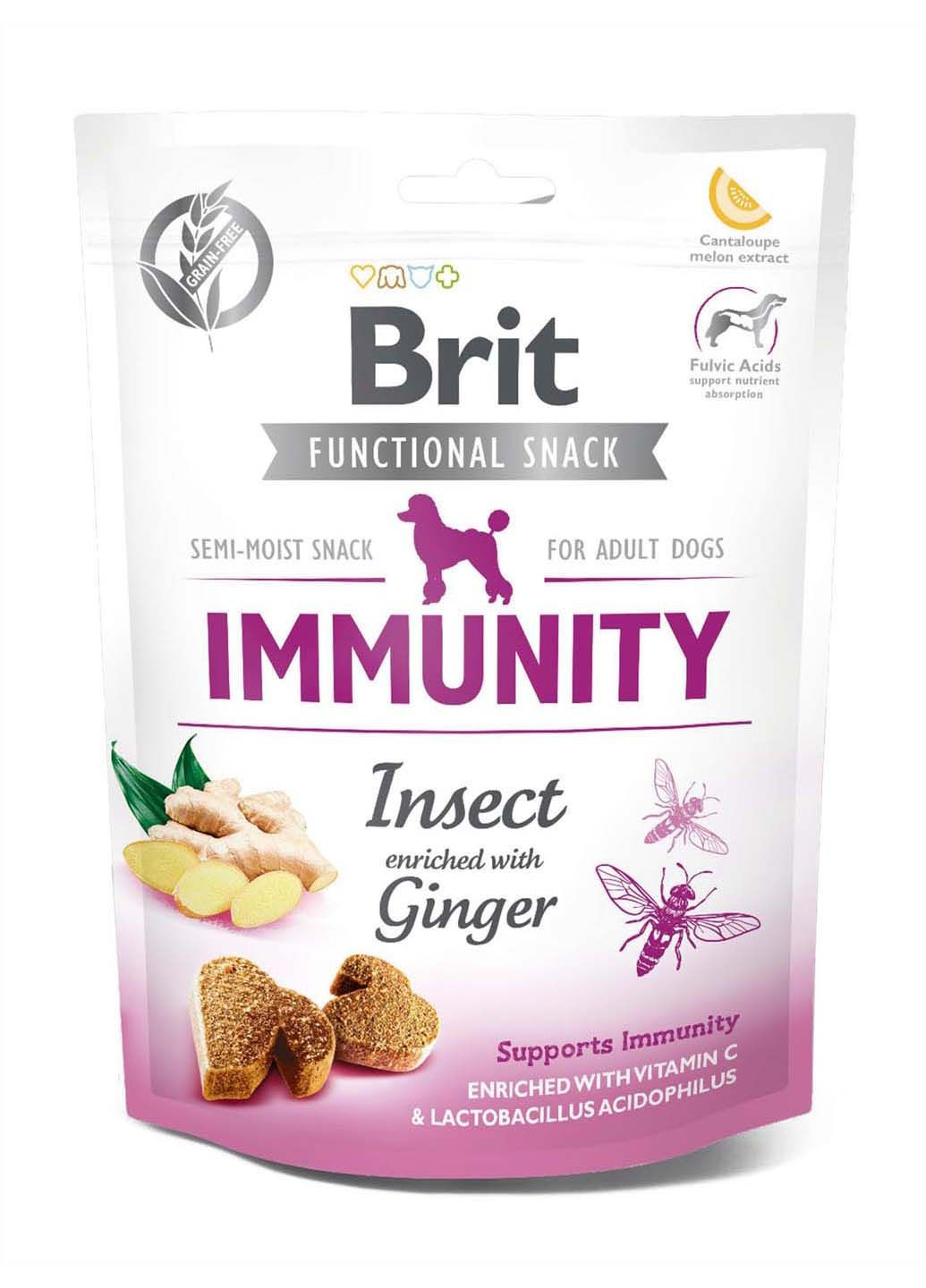 Ласощі для собак Immunity комахи з імбиром 150 г Brit Care (285779062)