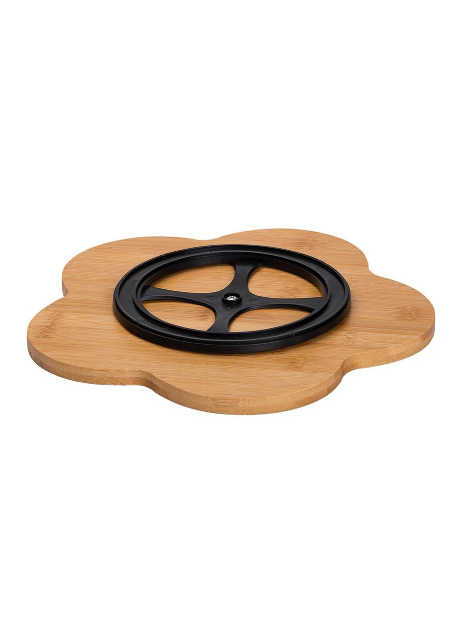 Менажница фарфоровая на вращающейся подставке 5 секций белая для сервировки закусок и соусов. ProDobro (364190215)