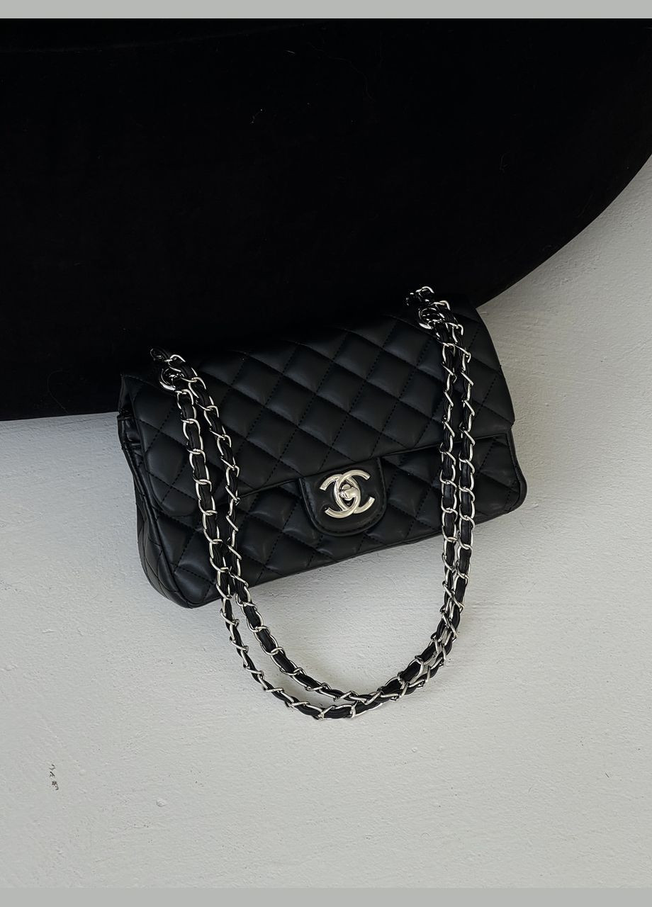 Сумка женская клатч через плечо Classic Double Flap Bag серебро No Brand (322464417)