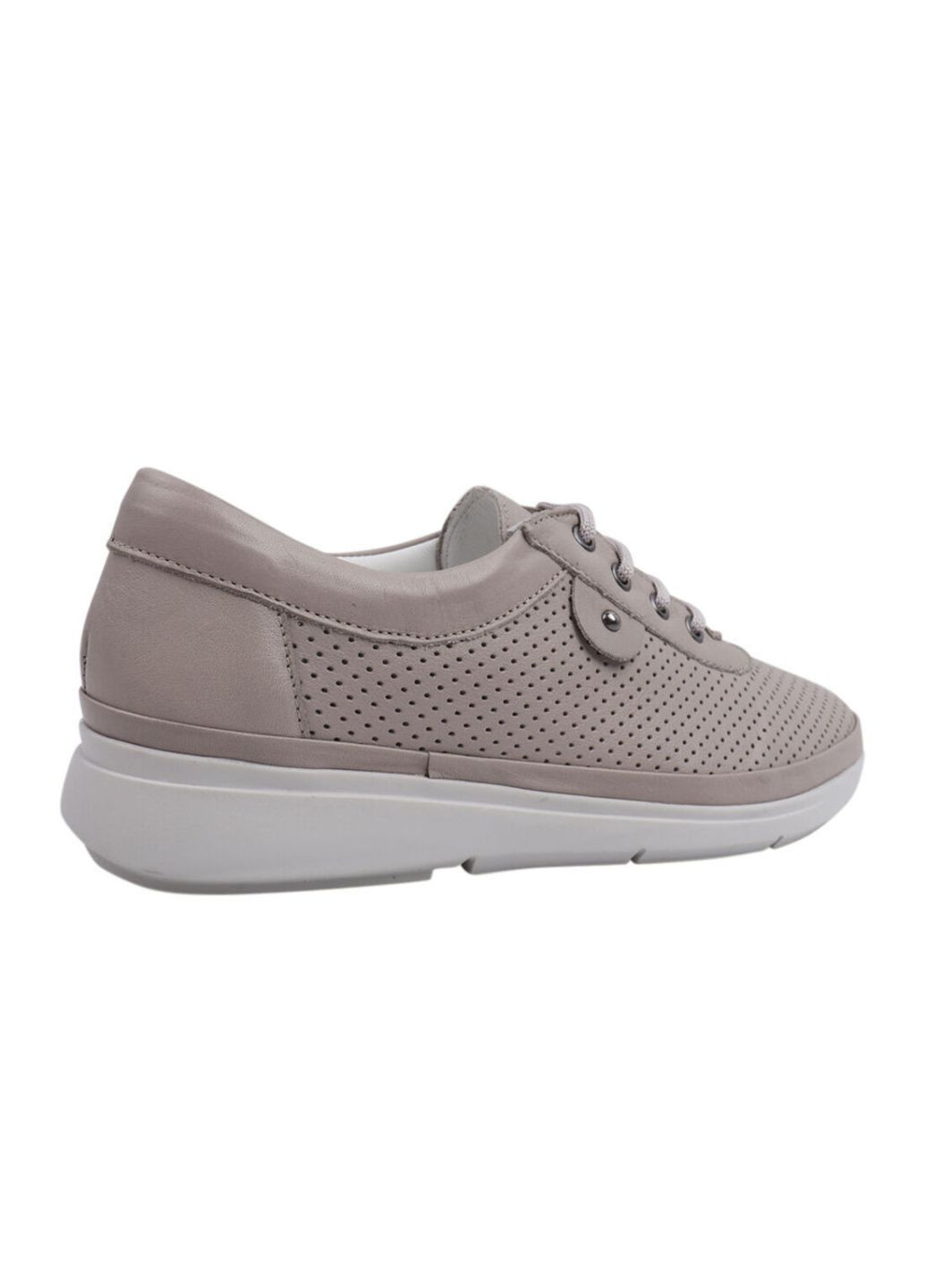 Серые кеды женские из натуральной кожи, на низком ходу, на шнуровке, серые, турция Trio Trend 46-20/24LTCP