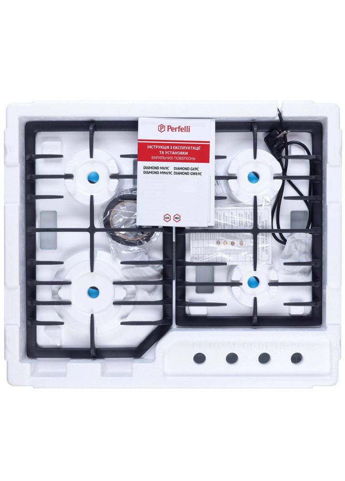 Варочная поверхность DIAMOND GW69C BIANCO PERFELLI (362487775)